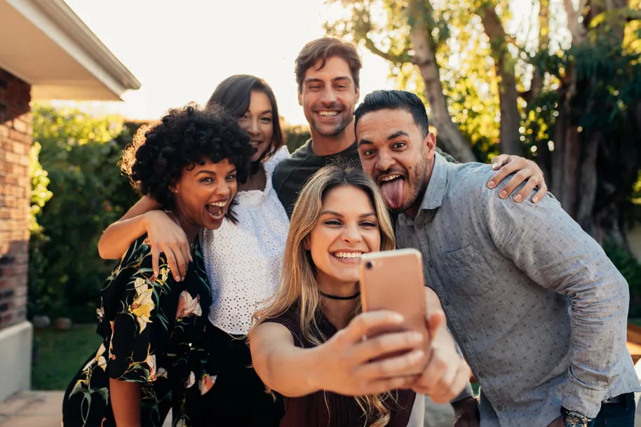 Young Adult Friends Selfie