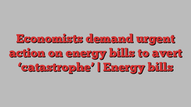 Economists demand urgent action on energy bills to avert ‘catastrophe’ | Energy bills