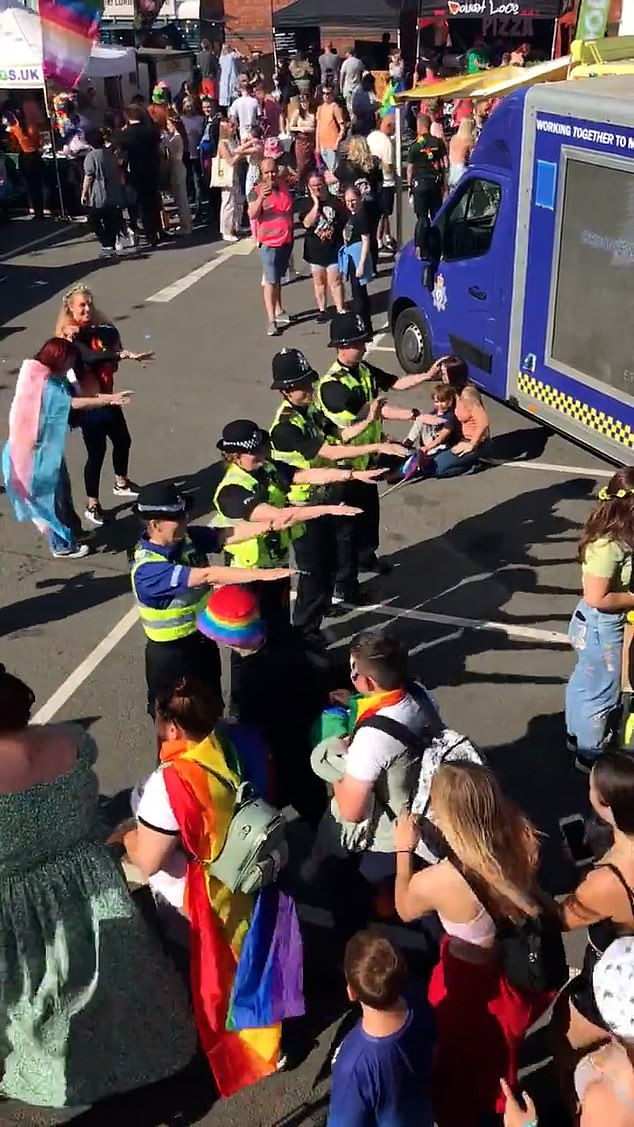 Fury at ‘woke’ Lincoln Police officers filmed dancing the Macarena at Pride festival