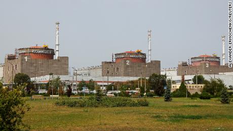 A view shows the Zaporizhzhia nuclear power plant outside the Russian-controlled city of Enerhodar in Zaporizhzhia region, Ukraine on August 22. 