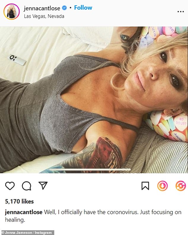 Jenna Jameson reveals she has COVID-19 after battle with mystery illness that saw her lose mobility