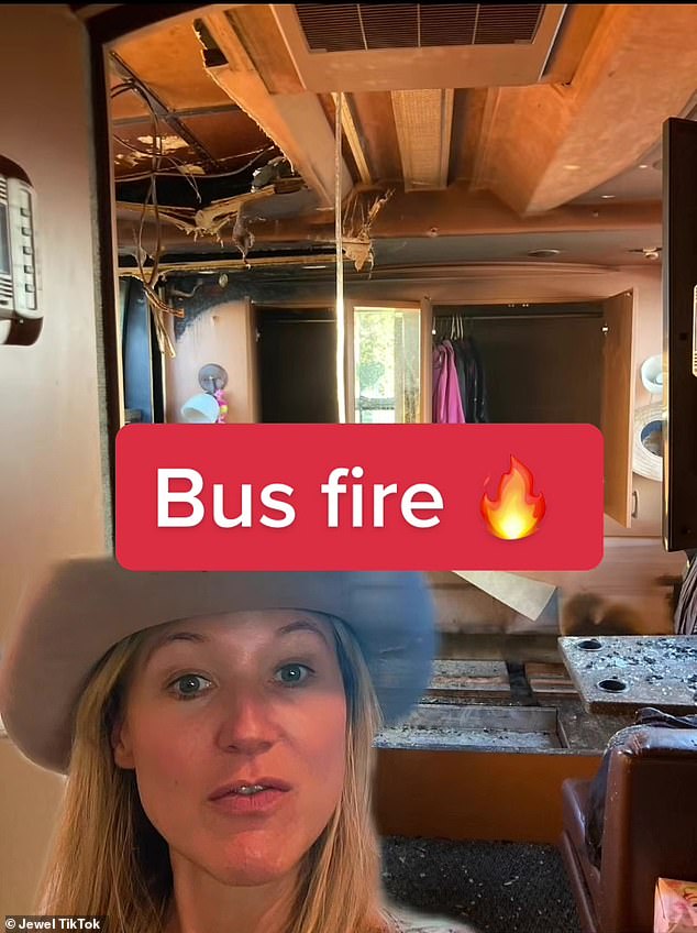 Jewel reveals her tour bus caught on fire and that ‘everybody is safe’