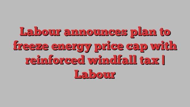 Labour announces plan to freeze energy price cap with reinforced windfall tax | Labour