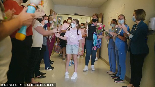 Last Uvalde school shooting victim, 10, leaves hospital after 66 DAYS: Mayah Zamora is coming home!