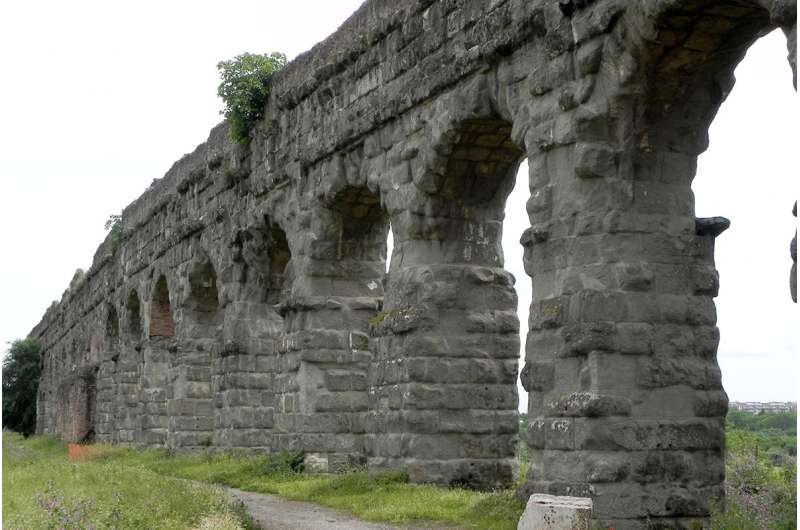 Layered limestone deposits give unique insight to Roman aqueducts