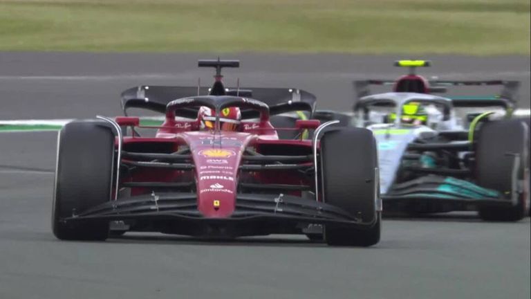 Some thrilling racing saw Lewis Hamilton eventually get past Charles Leclerc for third at Silverstone