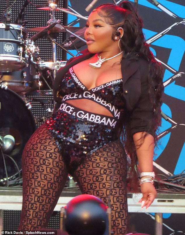 Lil Kim rocks Dolce and Gabbana as she lights up the stage at LL Cool J’s Rock The Bells festival