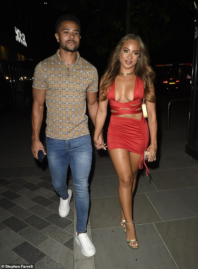 Love Island’s Danica Taylor steps out hand-in-hand with Jamie Allen for a date night in Manchester