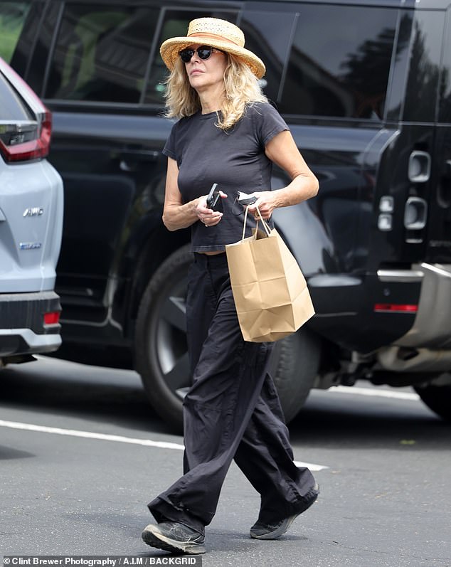 Meg Ryan, 60, looks radiant as she grabs lunch to-go in Santa Barbara