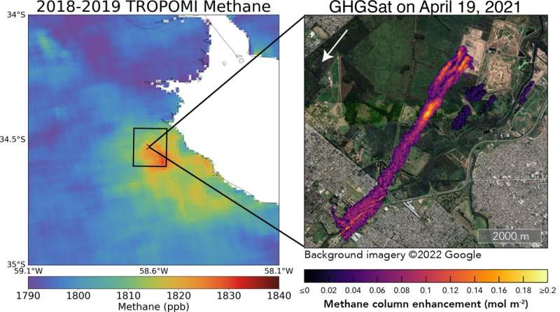 Methane satellites find landfills with the same climate impact as several hundred thousand cars