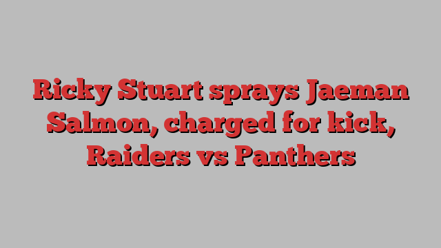 Ricky Stuart sprays Jaeman Salmon, charged for kick, Raiders vs Panthers