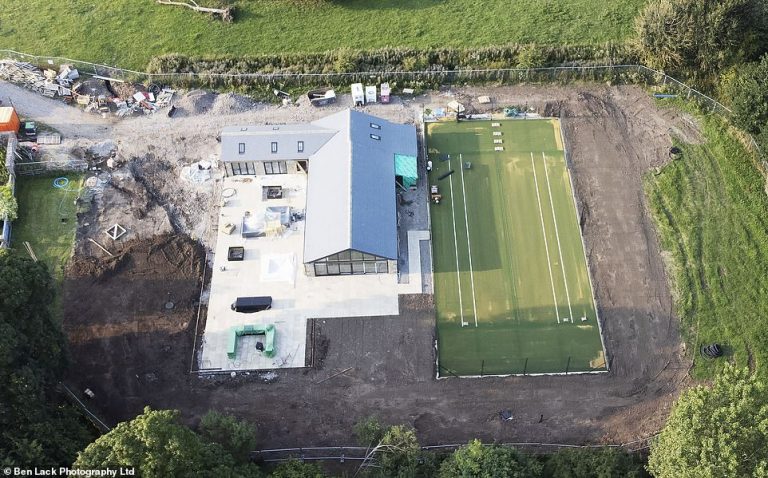 Rishi Sunak’s swimming pool complex at his manor house is pictured as he tries to become the next PM