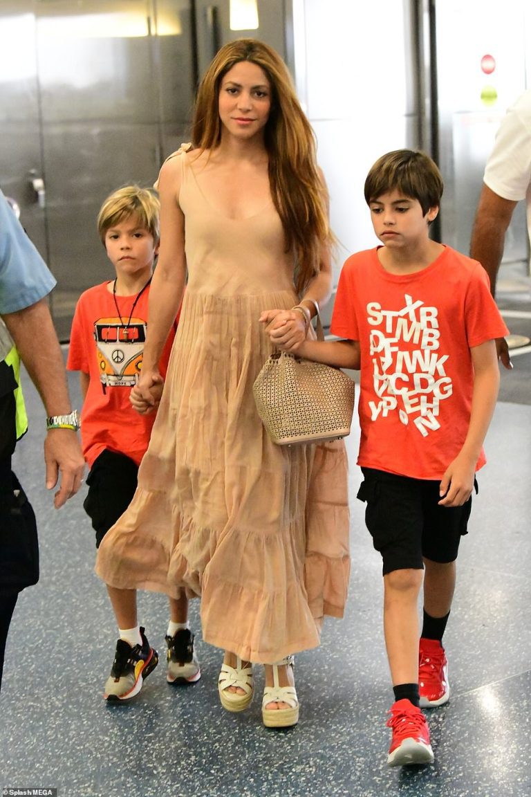 Shakira puts on a brave face as she steps out with her sons in Miami following tax fraud charges