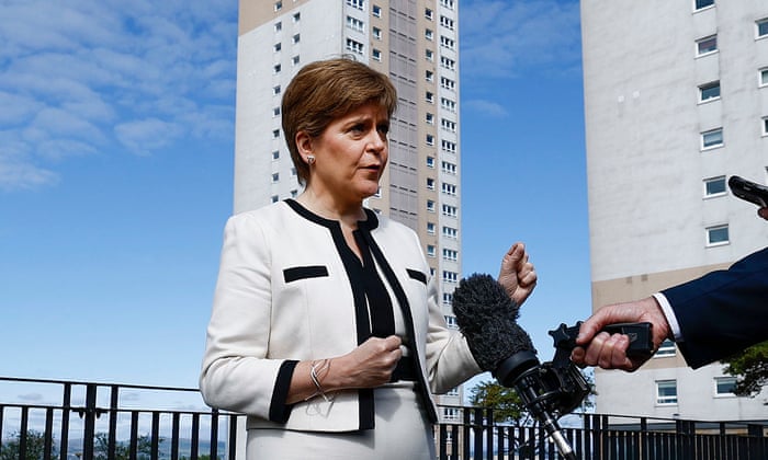 Nicola Sturgeon being interviewed earlier this month.