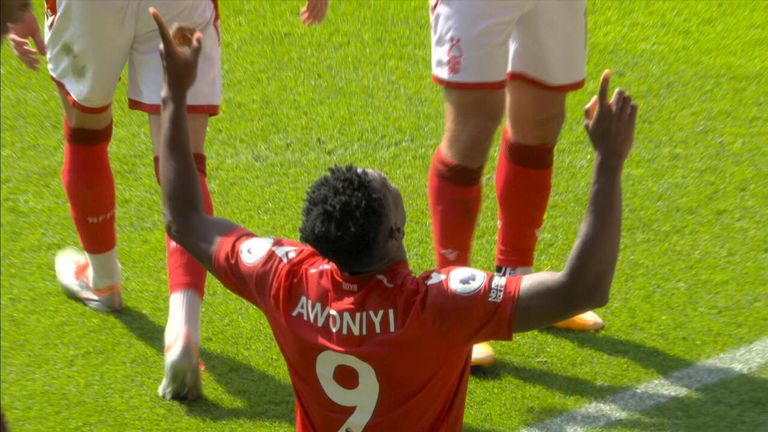 Taiwo Awoniyi bundles in Nottingham Forest’s first Premier League goal in 23 years! | Video | Watch TV Show