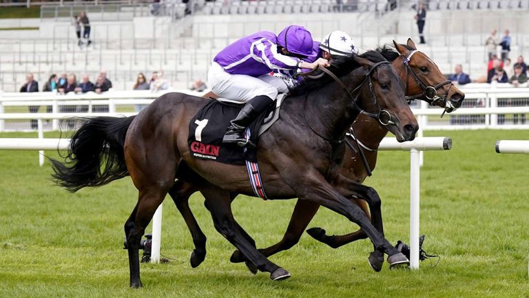 Blackbeard ridden by Ryan Moore wins at the Curragh