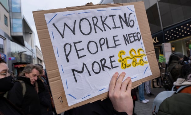 Protestors at a cost of living demonstration in Birmingham.