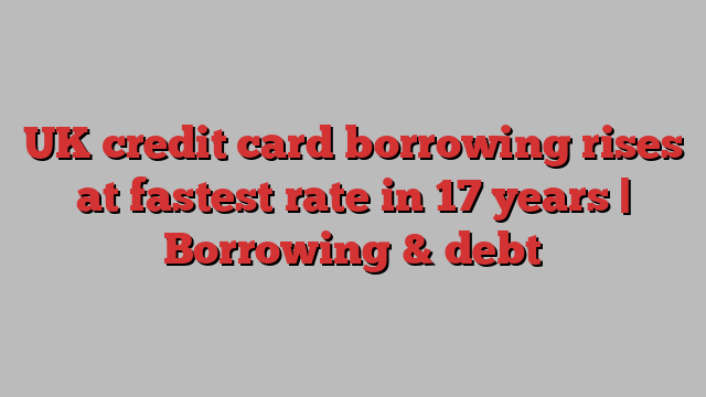 UK credit card borrowing rises at fastest rate in 17 years | Borrowing & debt