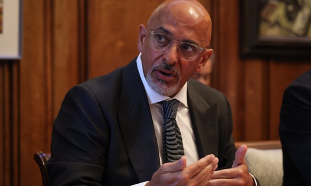 The chancellor, Nadhim Zahawi, at the meeting with energy firms in Downing Street.