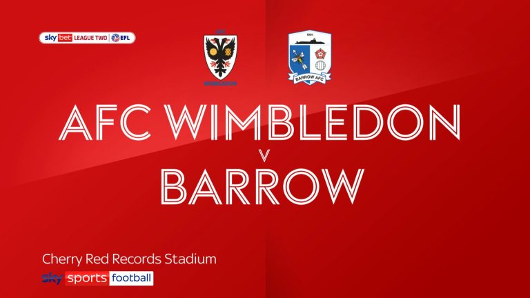 Wimbledon 0 – 1 Barrow