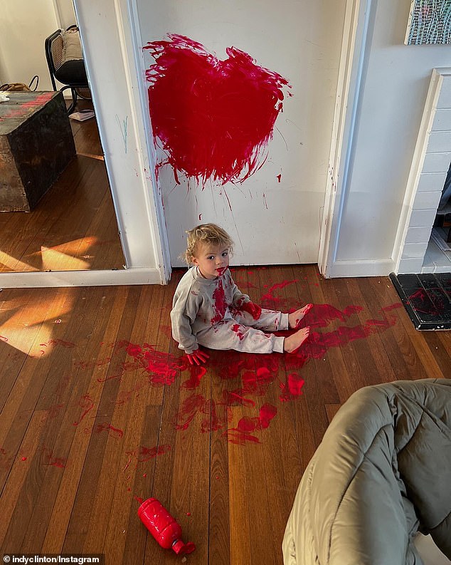 Young mum, 25, sparks debate after laughing when she saw her toddler paint the house