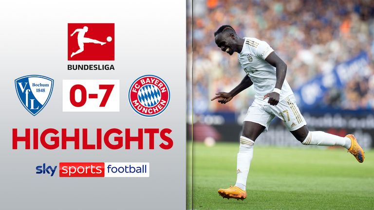 Mane scores twice as Bayern thrash Bochum