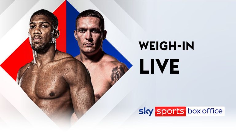 Usyk vs AJ: Watch Oleksandr Usyk vs Anthony Joshua weigh-in LIVE! | Boxing News