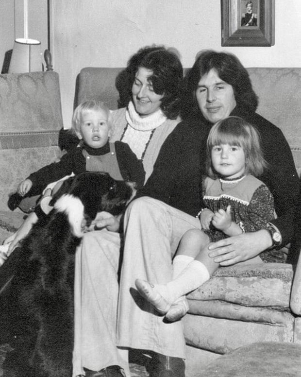 Judy Young with her then husband and two children