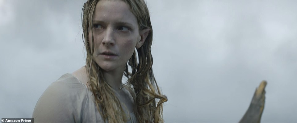 Vision: This catches Galadriel's attention, as she sees the vision of Sauron's flaming mark, asking where his home was