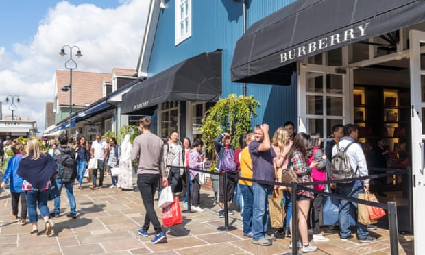 Shoppers at Bicester Village in Oxfordshire in 2018.