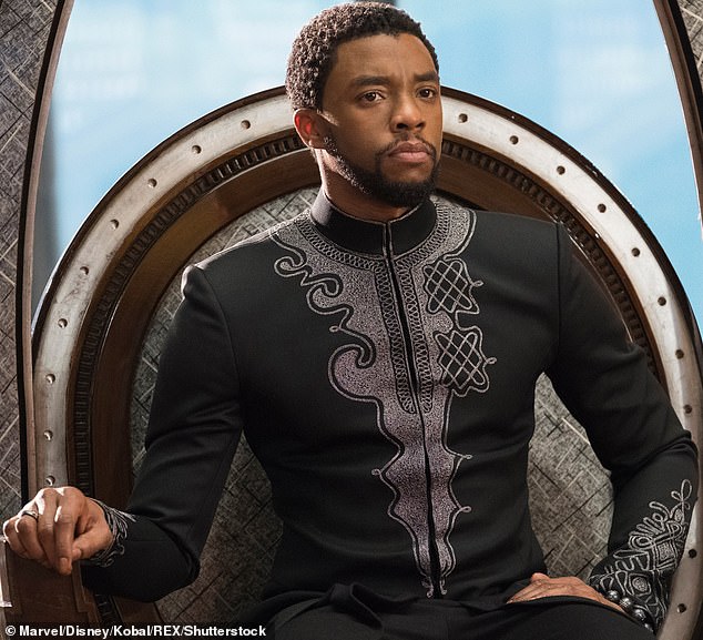 Global superstar: Black Panther (pictured) at the time had a sequel in the works, and the film that eventually got made wound up excluding his character rather than recasting it