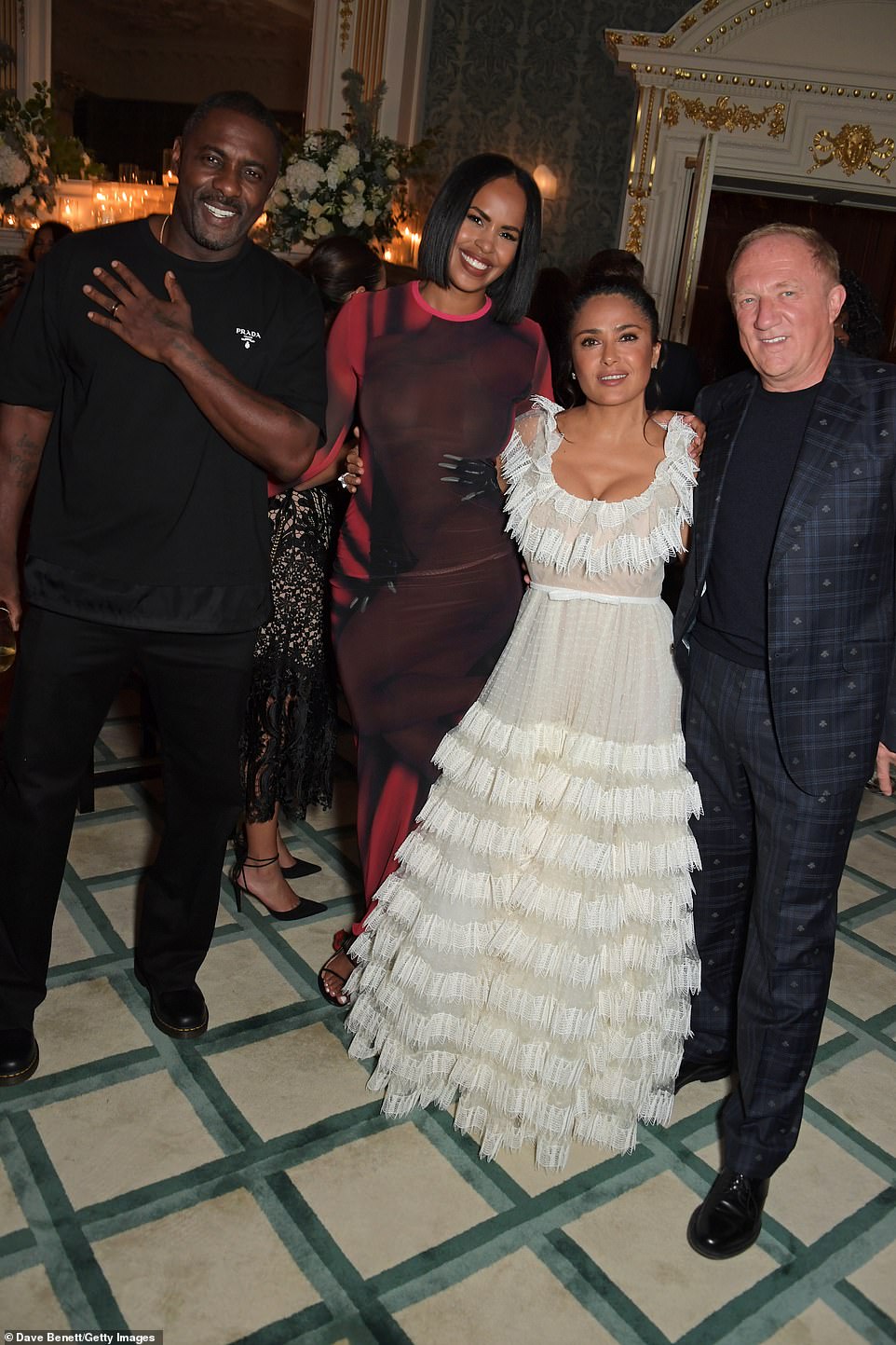 (L to R) Idris Elba, Sabrina Elba, Salma Hayek and Francois-Henri Pinault