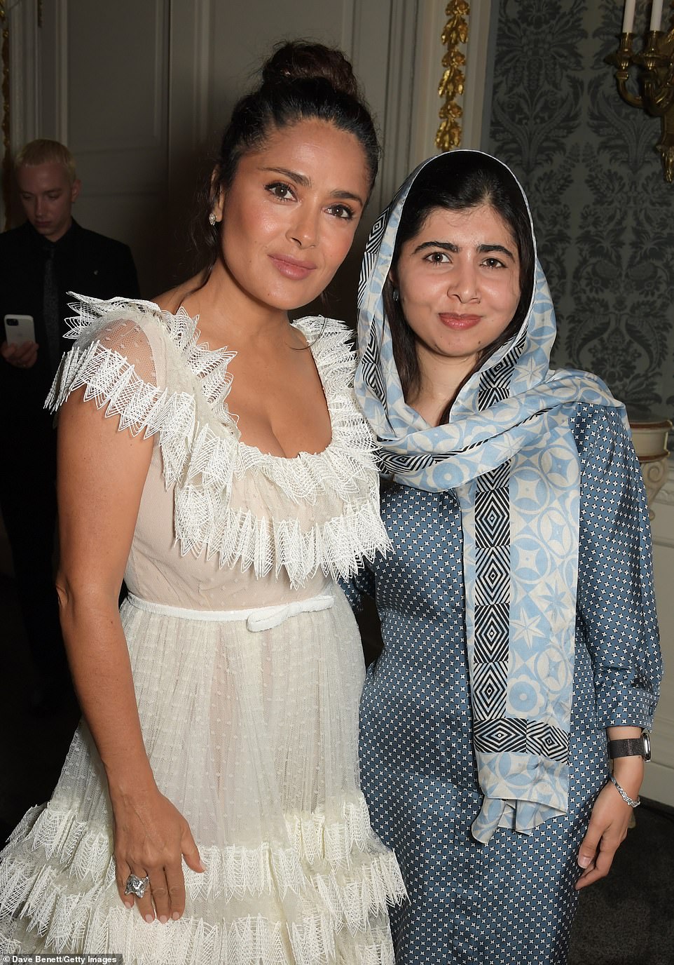 (Salma Hayek and Malala Yousafzai)