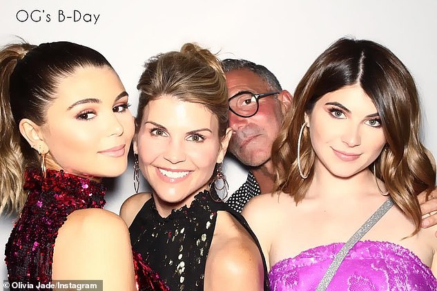 2018 family portrait: In 2020, Lori and her second husband Mossimo Giannulli (2-R) pled guilty to paying a $500K bribe to ensure both their daughters would be accepted into USC