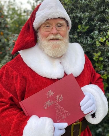 Where’s the naughty list? Mike Facherty as Father Christmas.