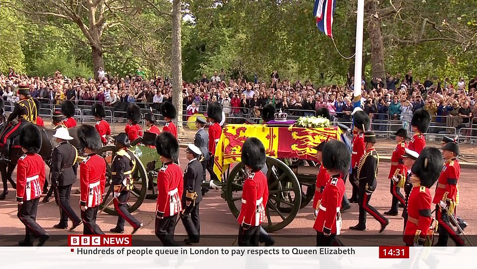 Huge crowds turned out to witness history with viewing areas full before the procession began