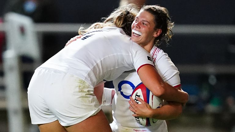 Rowland scored the first of 11 Red Roses tries at Ashton Gate 