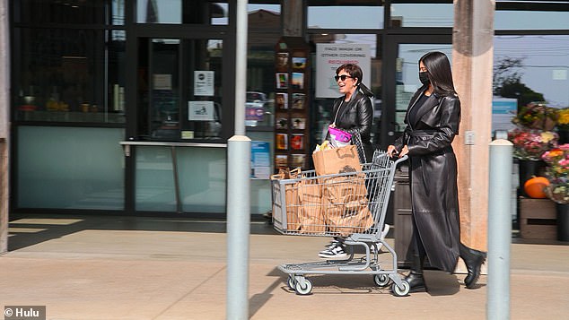 Girly day: 'I loved every minute of it!' Kylie said of their shopping excursion, before being reminded by her mum to return the trolley