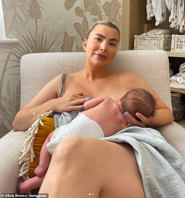 Honest: The ITV2 star revealed she wasn't sure if she'd be able to breastfeed when she first got pregnant as she 'isn't a maternal person'