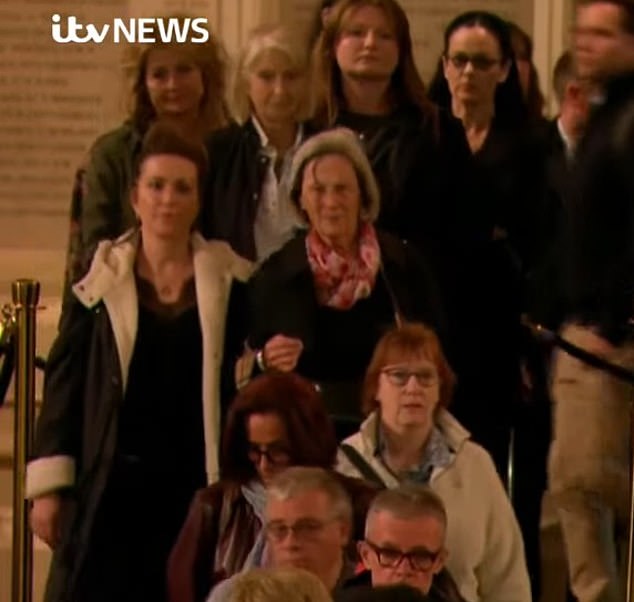 Dedicated: Susanna Reid (pictured right) has revealed she queued for over seven hours to view the Queen's coffin for its first day being on public view at Westminster Hall on Thursday