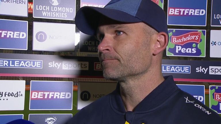 Leeds coach Rohan Smith was visably emotional after seeing his side reached the Super Grand Final after beating Wigan. 