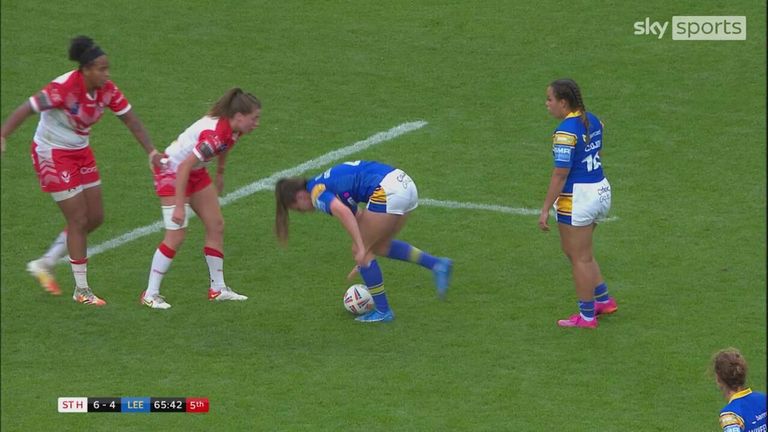 Highlights of the Betfred Women's Super League semi-final match between St Helens and Leeds Rhinos