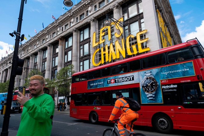 Selfridges’ flagship department store on London’s Oxford Street