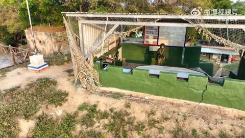 Drone footage shows a Taiwanese military site in the Kinmen islands.