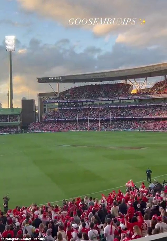 Jesinta said she had 'goosebumps' while watching the exciting spectacle unfold