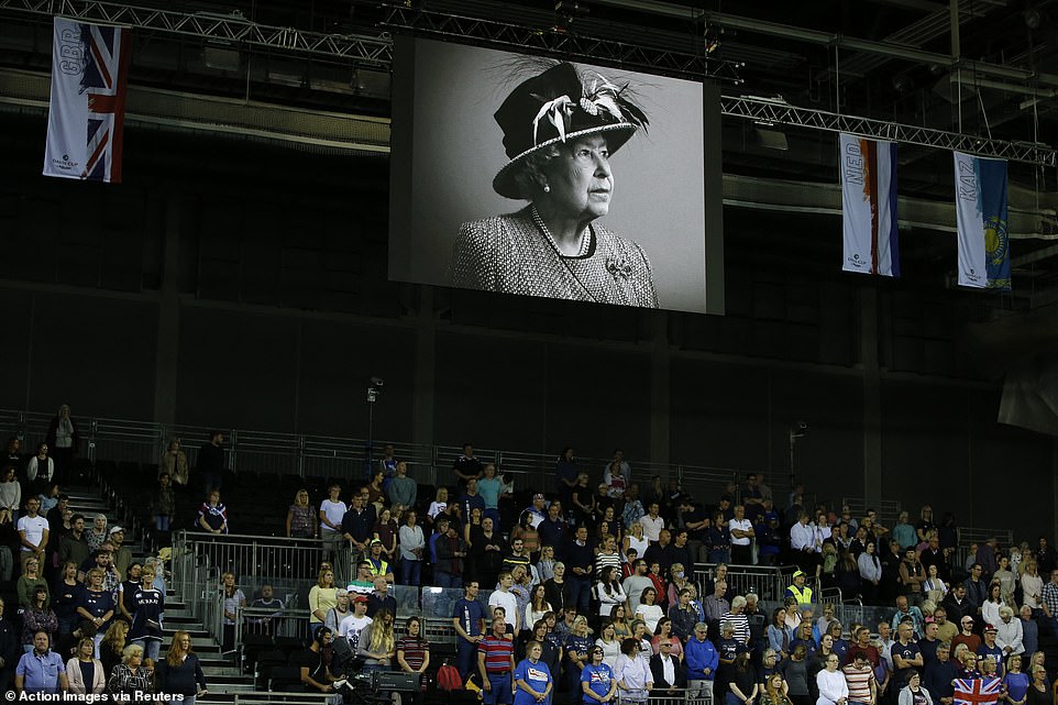 Fans at Emirates Arena, Glasgow, standing quiet for the National Moment of Reflection for Queen Elizabeth II