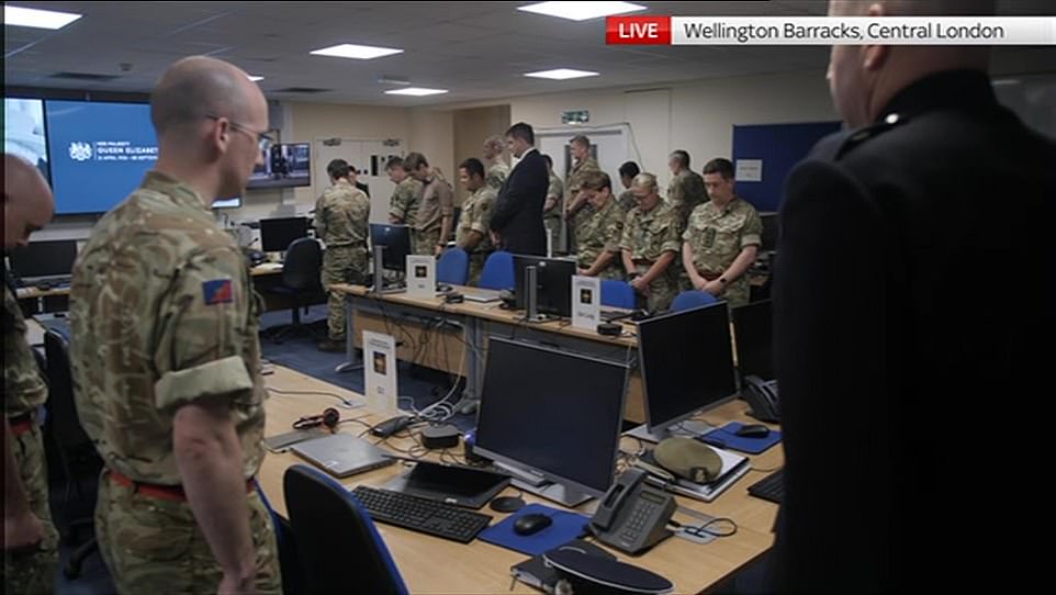 People across the UK gathered to observe the one-minute silence in honour of Queen Elizabeth II