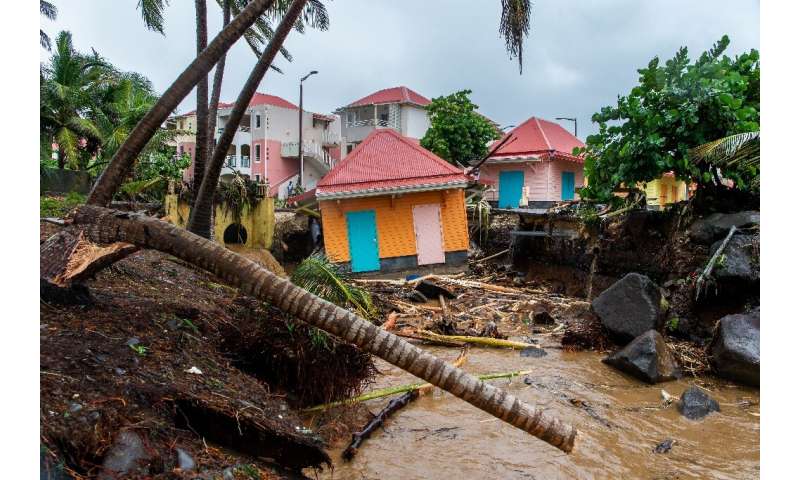 The storm has caused one fatality -- a man who was killed after his house was swept away by flooding in the French overseas depa