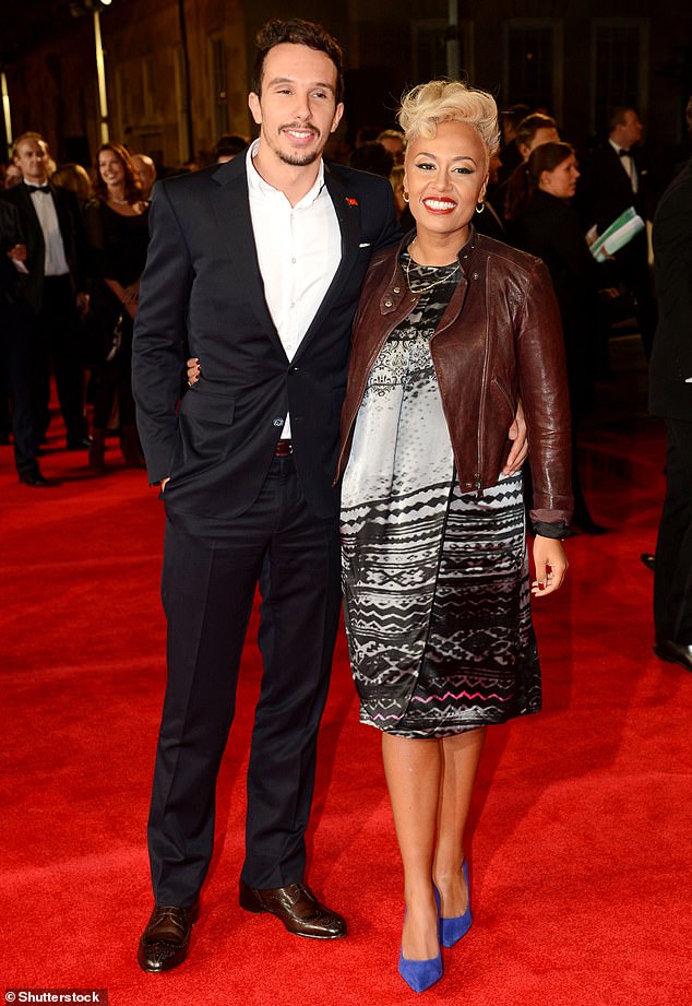 Old times: Emeli divorced marine biologist Adam Gouraguine, who she met while studying at the University of Glasgow, in 2014 after just two years of marriage (pictured in 2012)