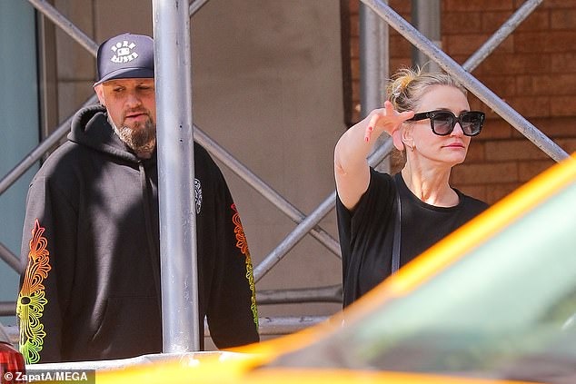 Rocker: Benji looked cool in all black including a Chrome Hearts hoodie, jeans, sneakers, and Born X Raised baseball cap